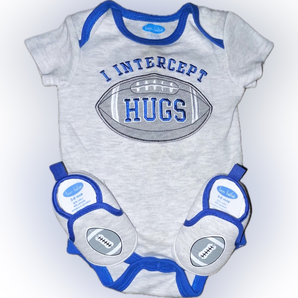 Bon bebe onesie & shoes 3/6mos